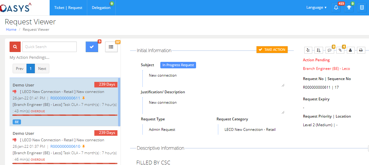 screenshot of OASYS^